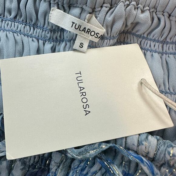 Tularosa Blue Floral Harem Pants SMALL Metallic Baggy Joggers Revolve $218 NEW - Picture 8 of 8